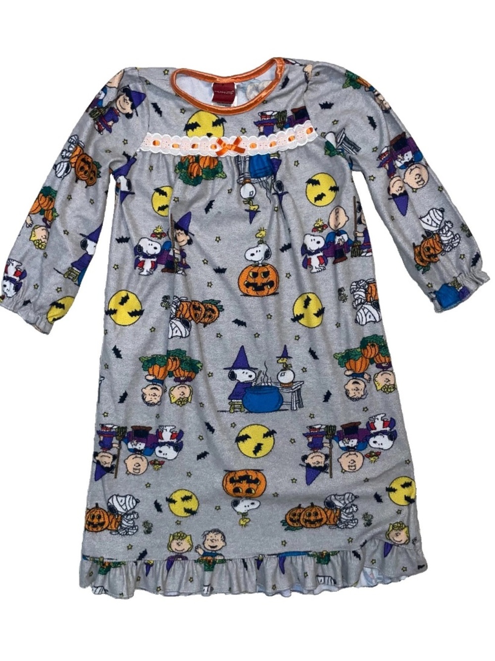 Peanuts Girls Halloween Nightgown Size 4T Pajama